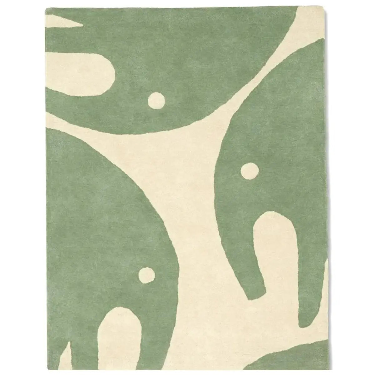 BLEUU - STUDIO - Tapis Enfant Elephant Vert 120 x 170 Cm