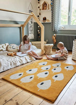 BLEUU - STUDIO - Tapis Enfant Forêt Abricot 100 x 130 Cm