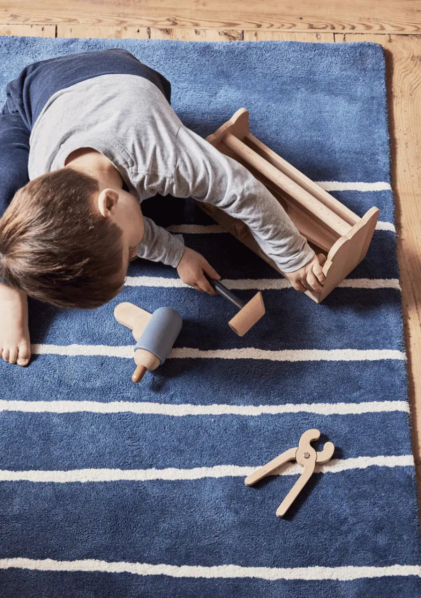 BLEUU - STUDIO - Tapis Enfant Marin Marine 100 x 130 Cm