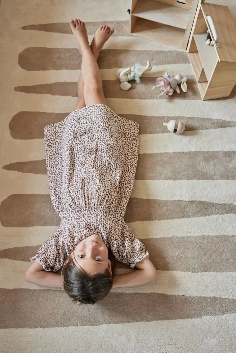 BLEUU - STUDIO - Tapis Enfant Mikado Beige 100 x 130 Cm