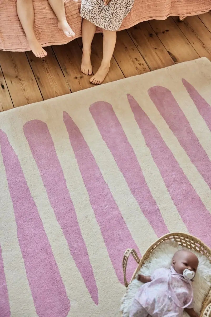 BLEUU - STUDIO - Tapis Enfant Mikado Rose 120 x 170 Cm