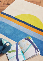 BLEUU - STUDIO - Tapis Enfant Sunset Bleu 120 x 170 Cm