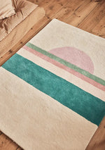 BLEUU - STUDIO - Tapis Enfant Sunset Rose/vert 100 x 130 Cm