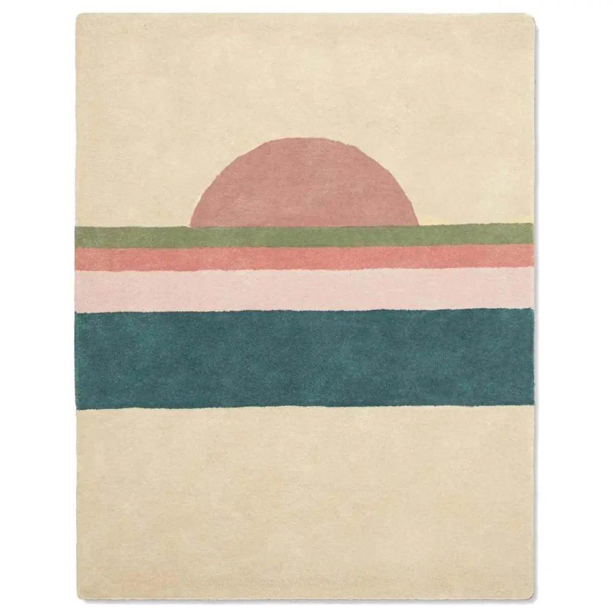 BLEUU - STUDIO - Tapis Enfant Sunset Rose/vert 100 x 130 Cm