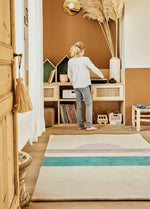 BLEUU - STUDIO - Tapis Enfant Sunset Rose/vert 100 x 130 Cm