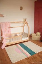 BLEUU - STUDIO - Tapis Enfant Sunset Rose/vert 100 x 130 Cm