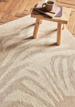 BLEUU - STUDIO - Tapis Enfant Zebre Beige 100 x 130 Cm