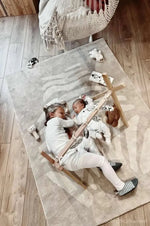 BLEUU - STUDIO - Tapis Enfant Zebre Beige 120 x 170 Cm