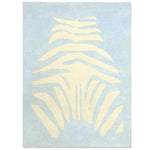 BLEUU - STUDIO - Tapis Enfant Zebre Bleu 100 x 130 Cm
