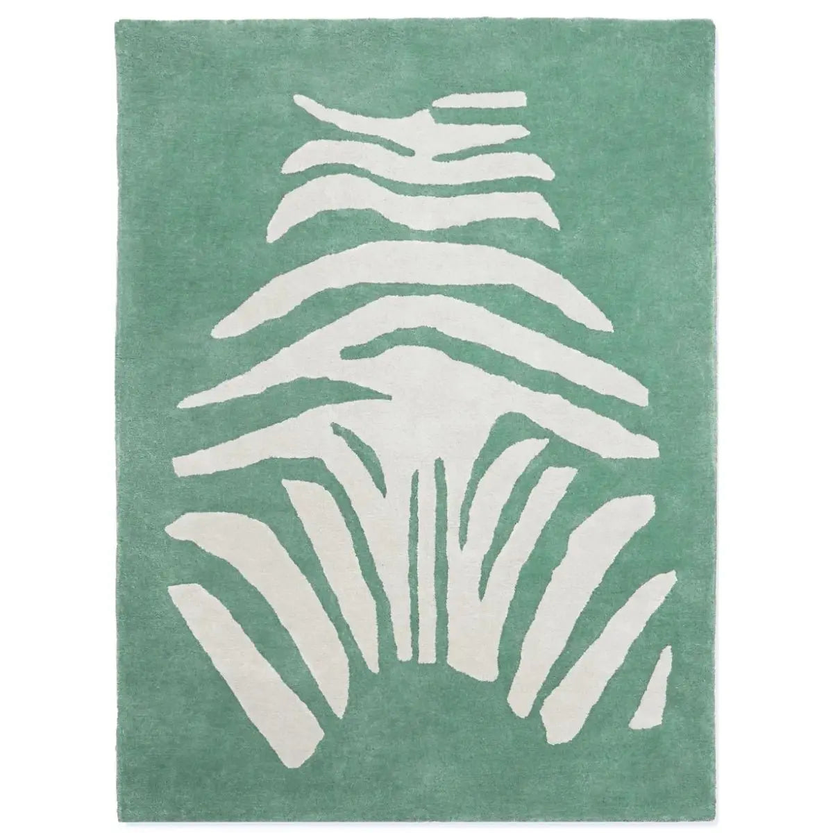 BLEUU - STUDIO - Tapis Enfant Zebre Vert 100 x 130 Cm