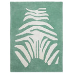 BLEUU - STUDIO - Tapis Enfant Zebre Vert 120 x 170 Cm