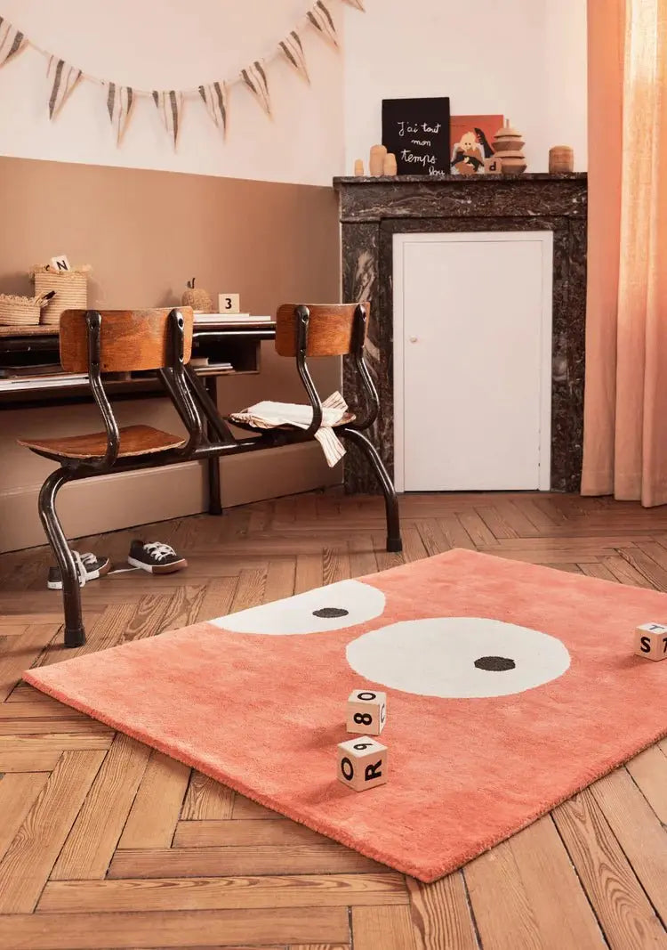 BLEUU - STUDIO - Tapis Enfant Zoeils Terracotta 100 x 130 Cm