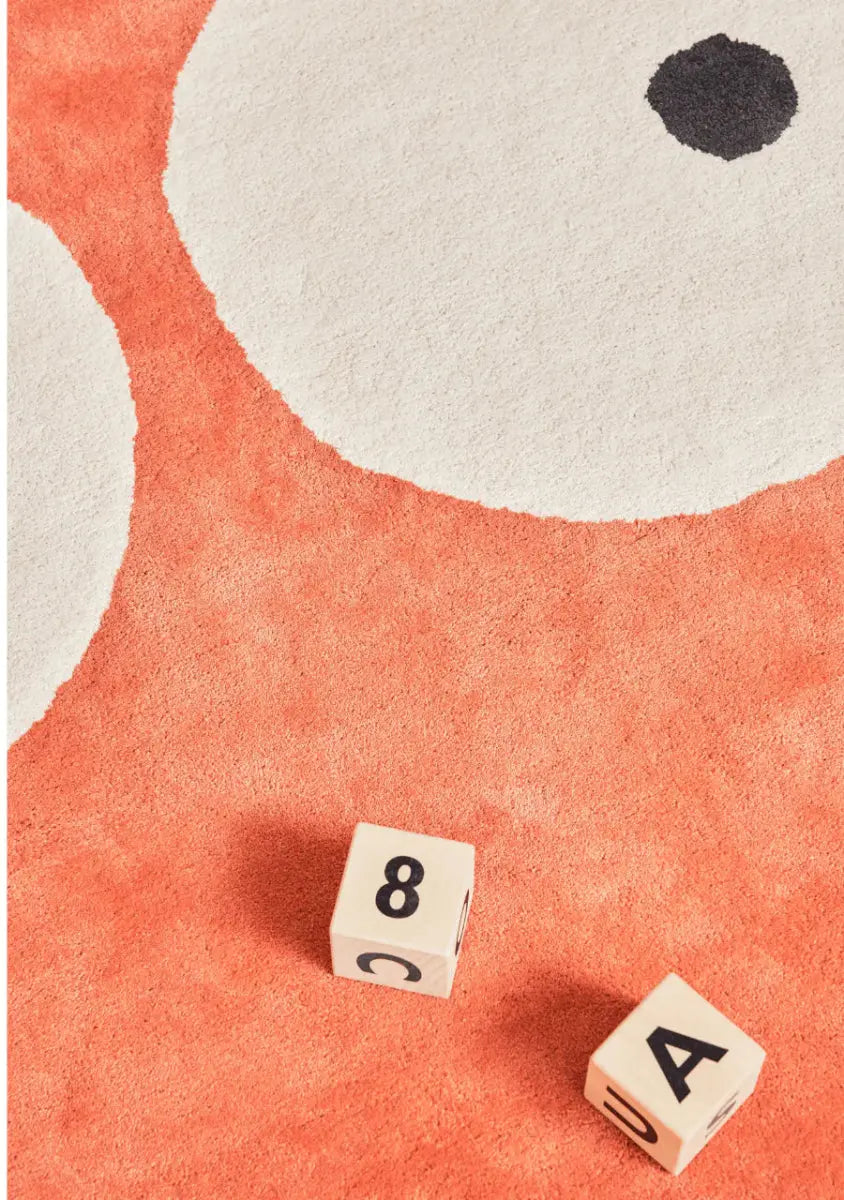 BLEUU - STUDIO - Tapis Enfant Zoeils Terracotta 120 x 170 Cm