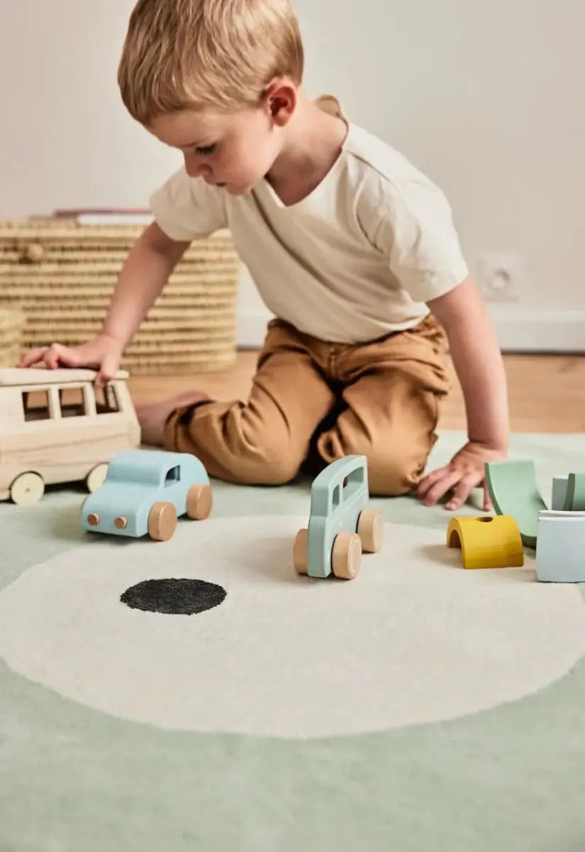 BLEUU - STUDIO - Tapis Enfant Zoeils Vert Pâle 120 x 170 Cm