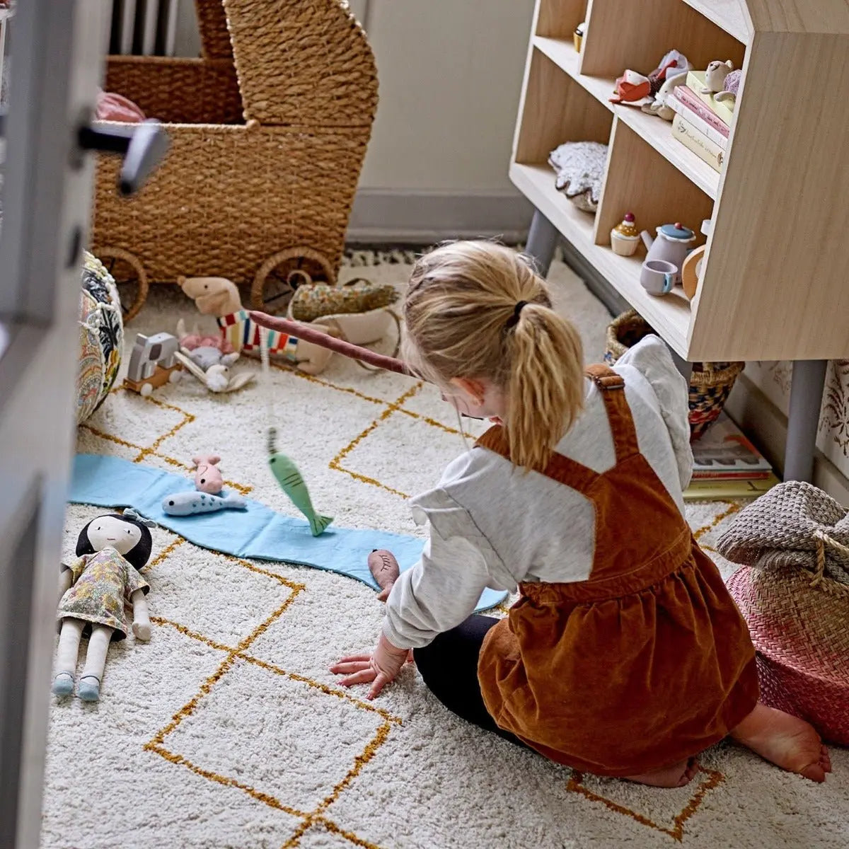 BLOOMINGVILLE MINI - Landeau Pour Poupées En Rotin