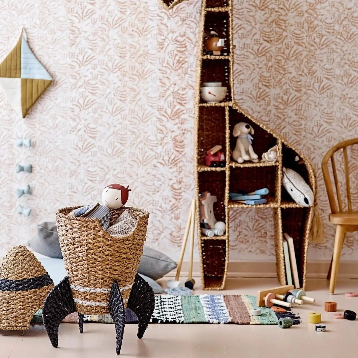 BLOOMINGVILLE MINI - Panier Fusée en Fibres Naturelles Cosmina