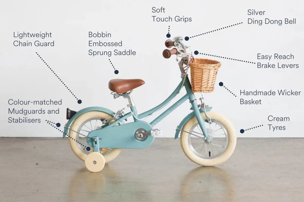 BOBBIN BIKES - Vélo Enfant Gingersnap 12" - Bleu Ciel