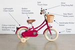 BOBBIN BIKES - Vélo Enfant Gingersnap 12" - Cerise Rose