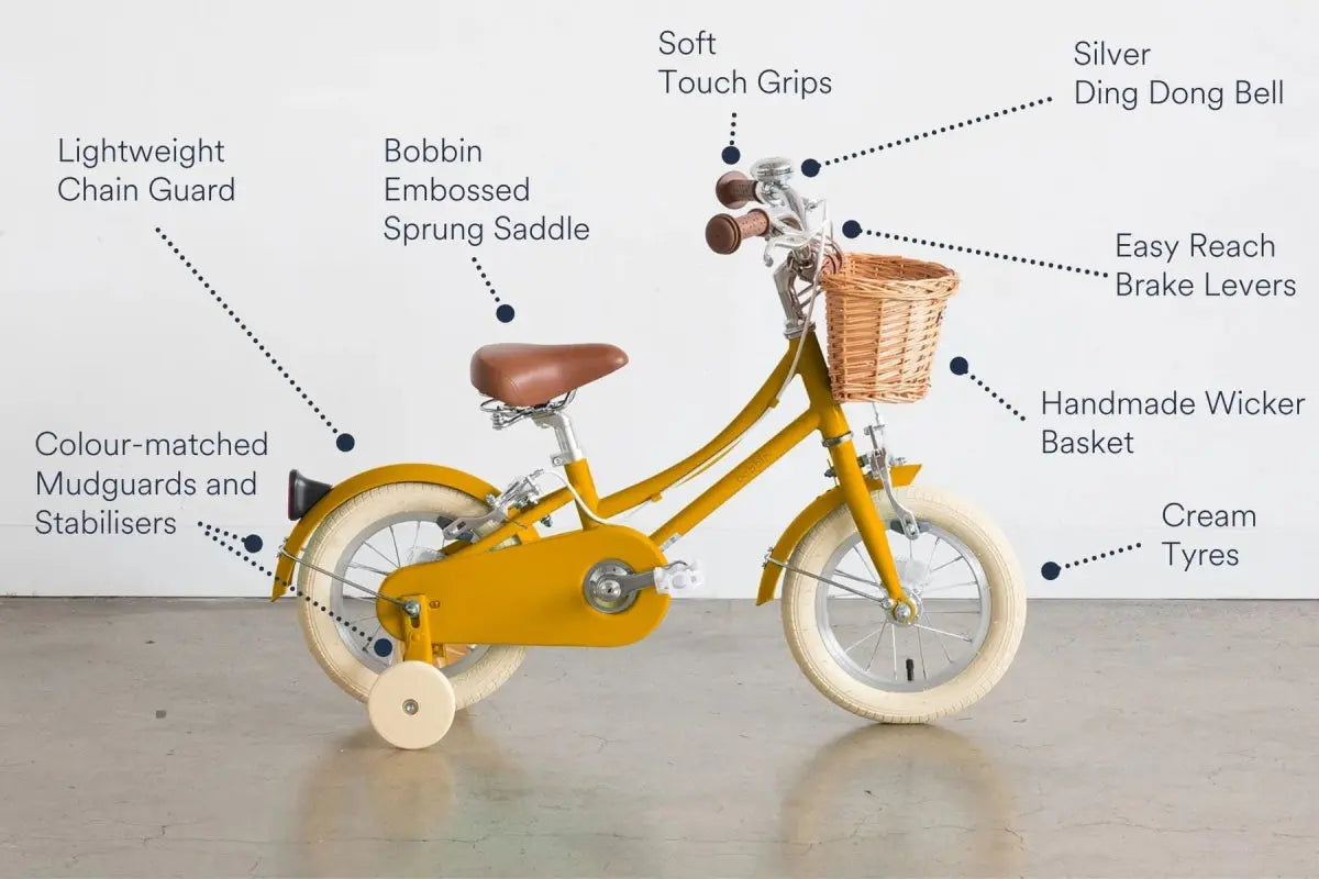 BOBBIN BIKES - Vélo Enfant Gingersnap 12" - Jaune