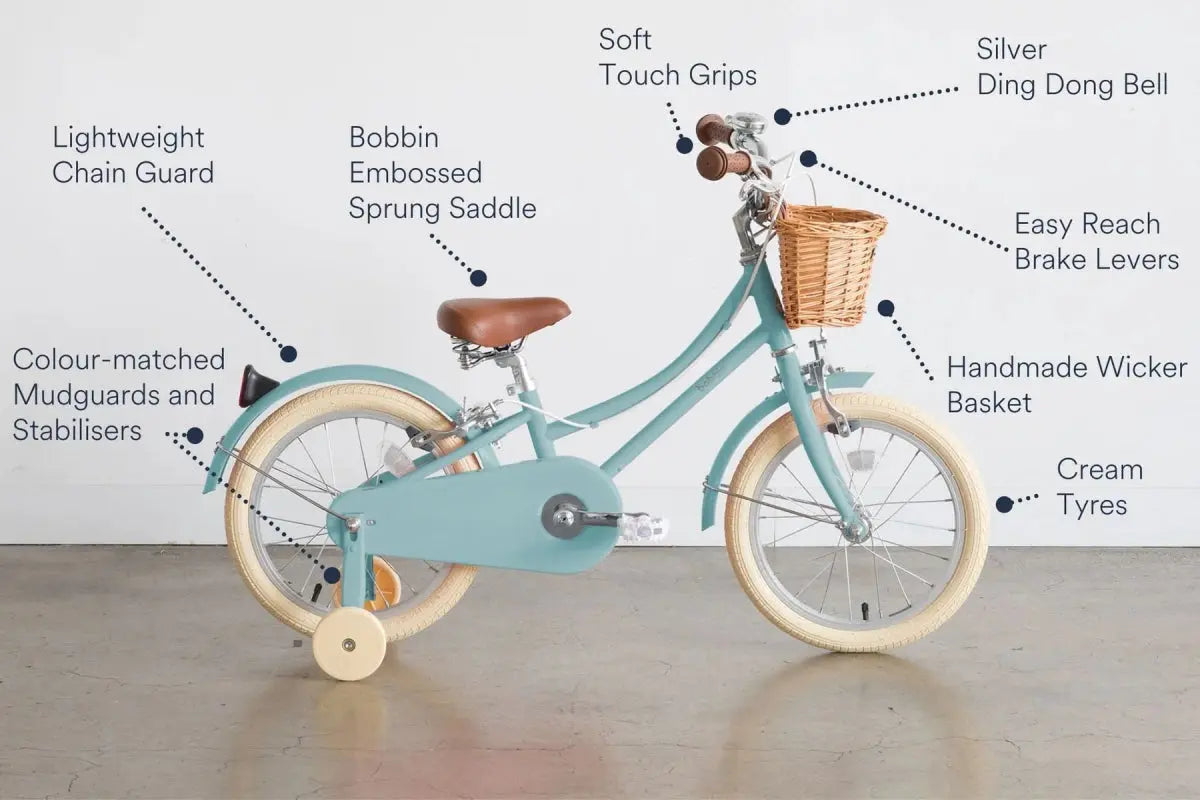 BOBBIN BIKES - Vélo Enfant Gingersnap 16" - Bleu Ciel