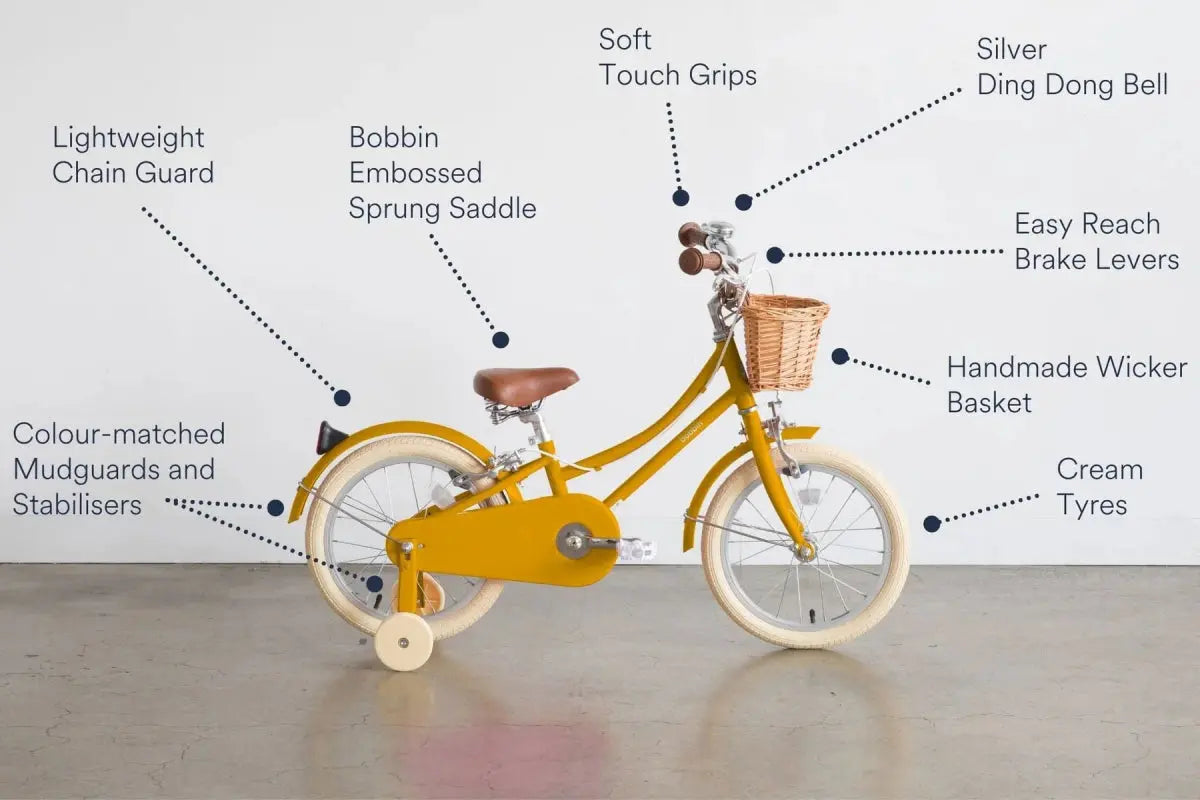 BOBBIN BIKES - Vélo Enfant Gingersnap 16" - Jaune