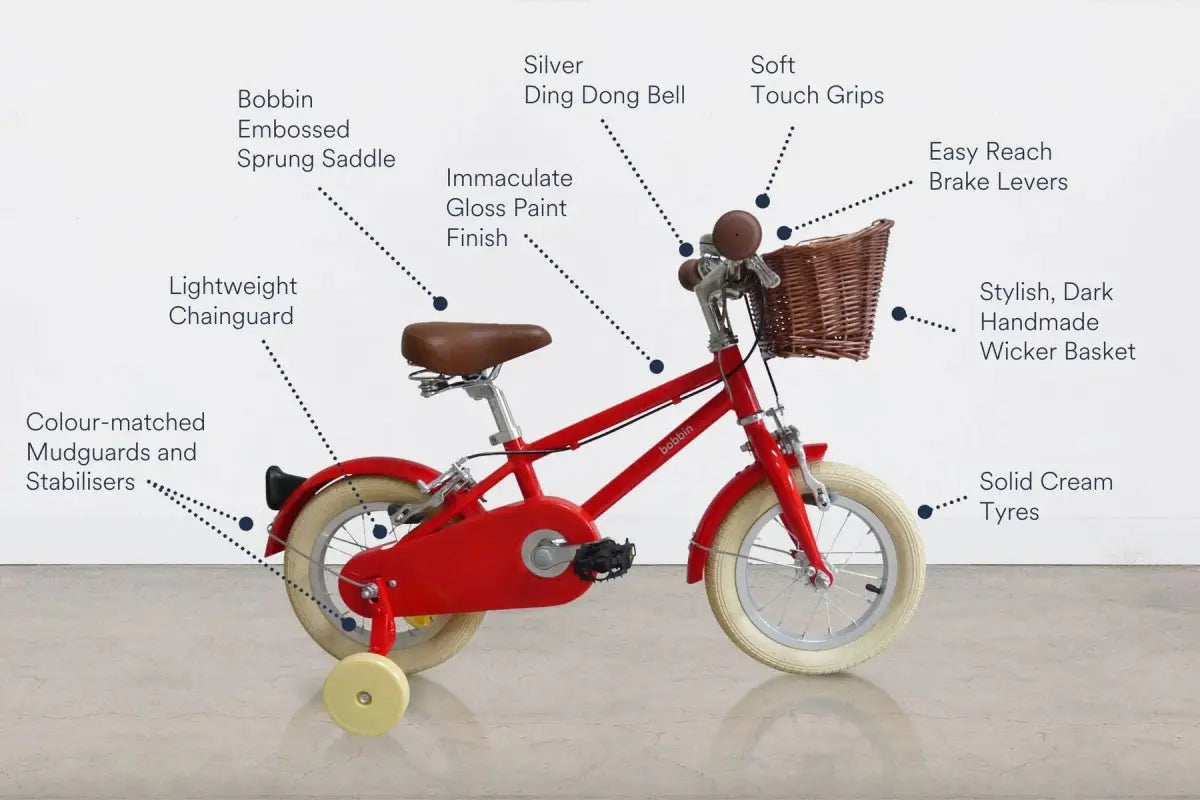 BOBBIN BIKES - Vélo Enfant Moonbug 12" - Rouge