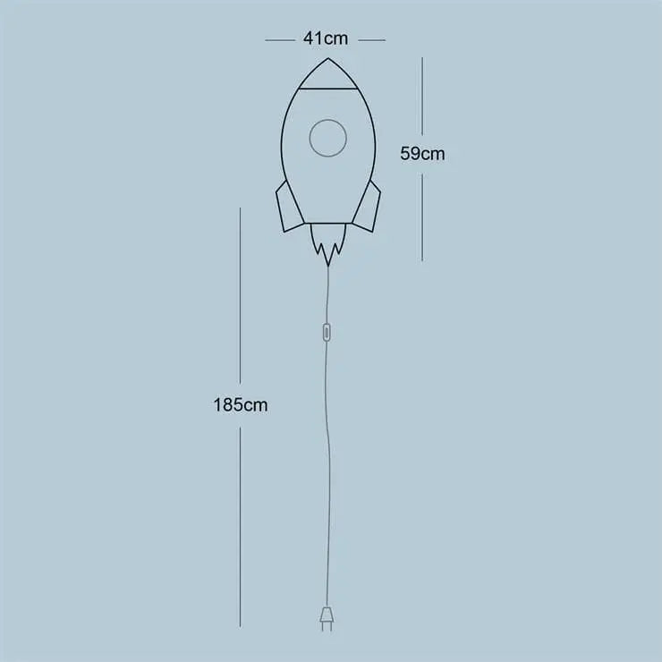 BUOKIDS - Veilleuse en Forme de Fusée