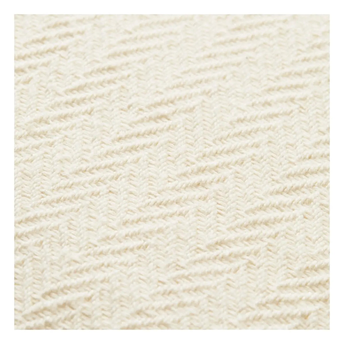 CAM CAM - Coussin À Chevrons - Blanc Cassé