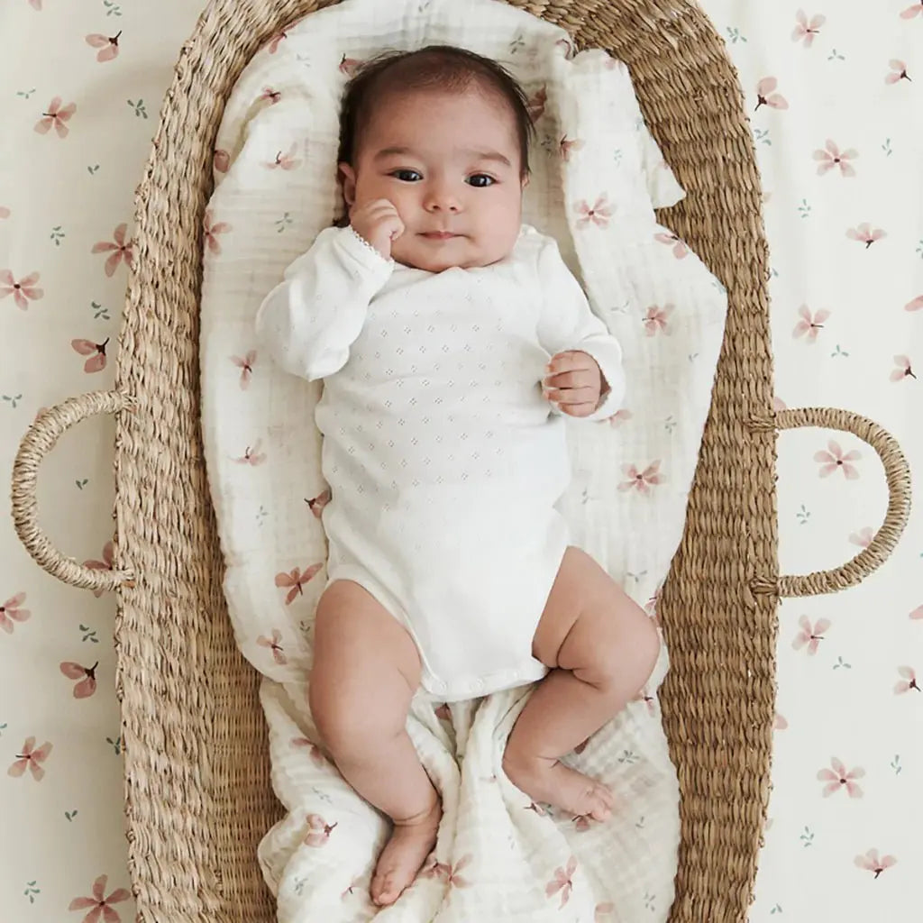 CAM CAM - Doublure De Panier À Langer - Windflower Creme