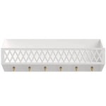 CAM CAM - Étagère Harlequin Avec Crochets En Laiton - Blanc