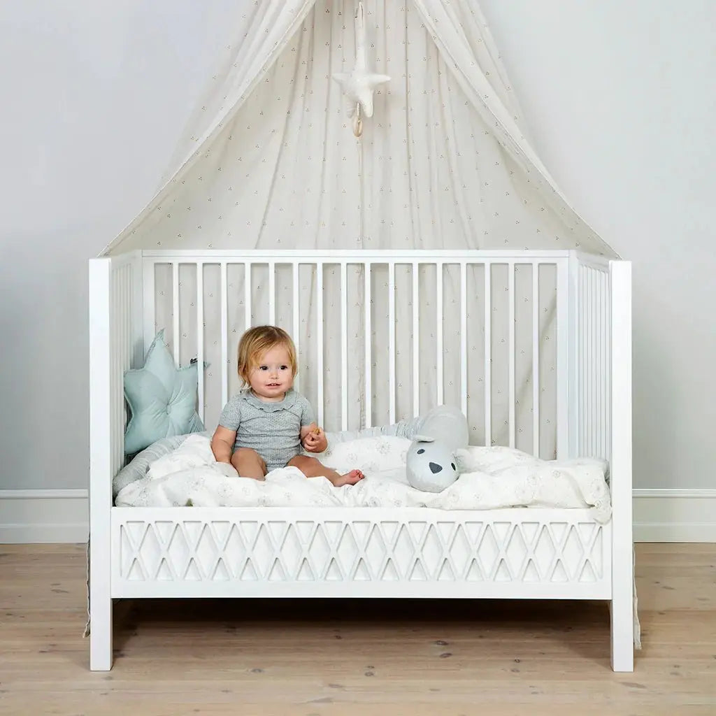 CAM CAM - Lit Bébé Evolutif Harlequin 60x120 Cm - Blanc