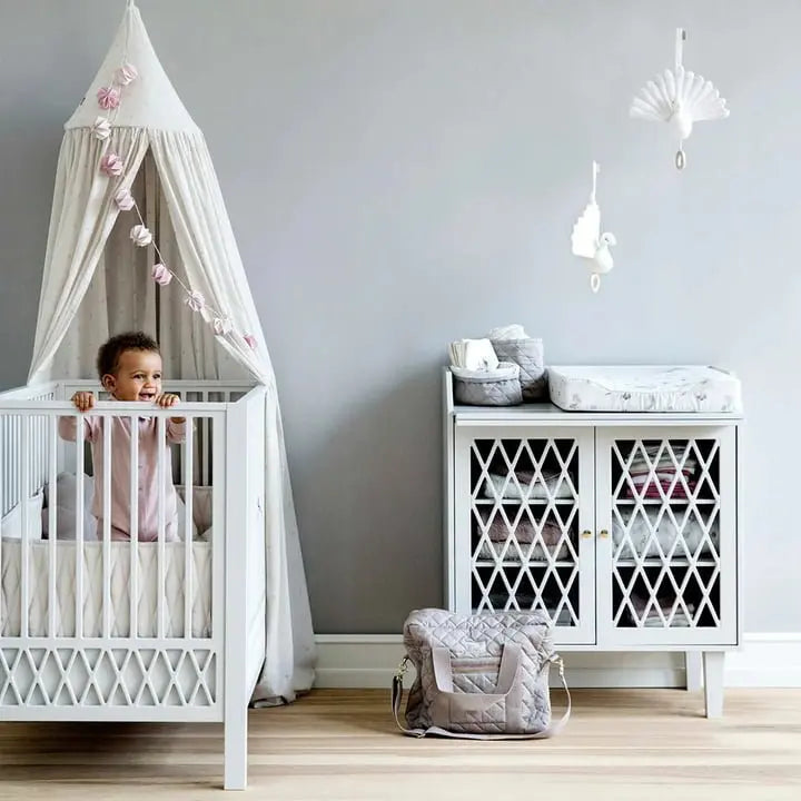 CAM CAM - Lit Bébé Evolutif Harlequin 60x120 Cm - Blanc