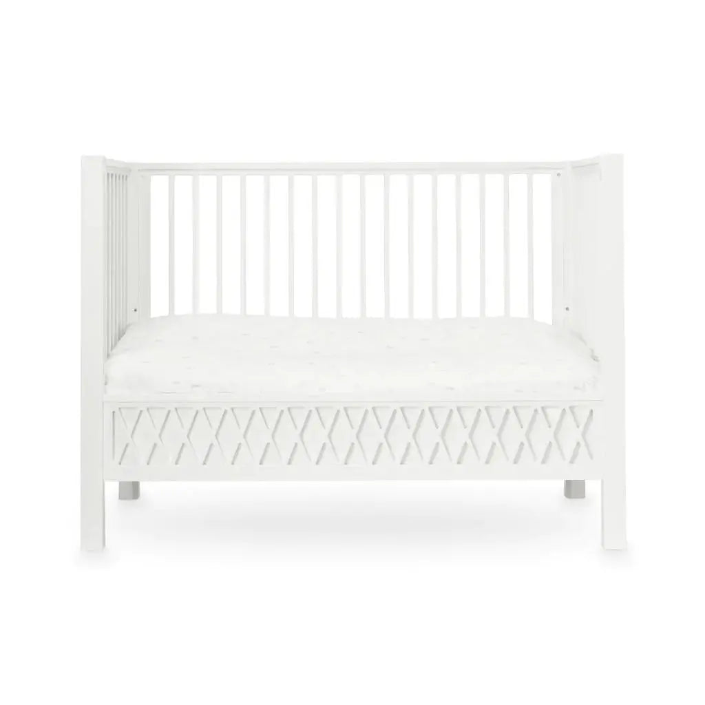 CAM CAM - Lit Bébé Evolutif Harlequin 60x120 Cm - Blanc