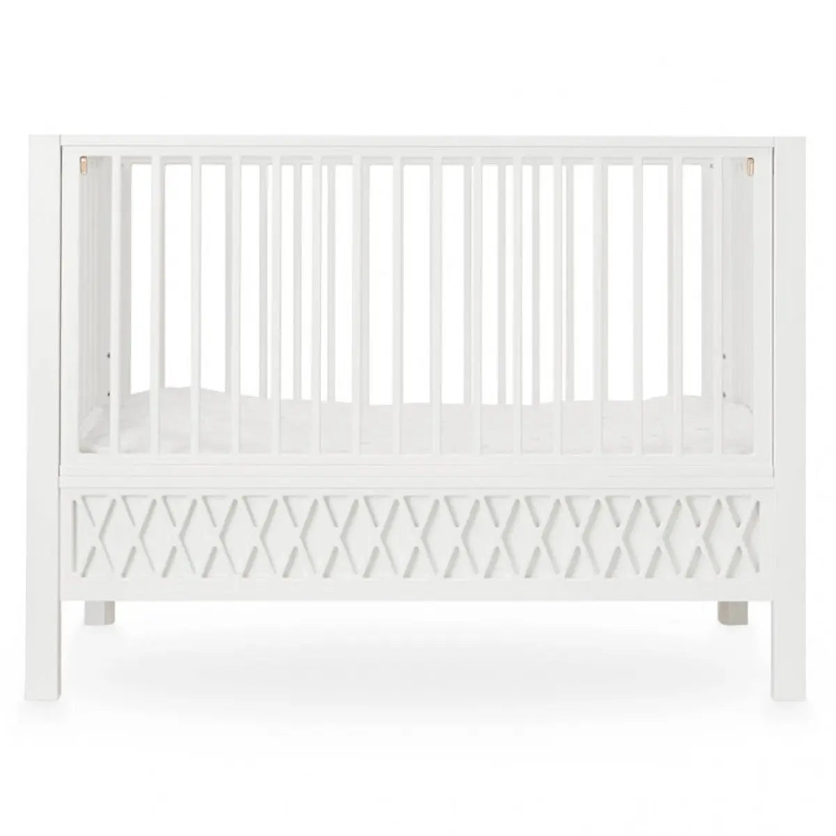 CAM CAM - Lit Bébé Evolutif Harlequin 60x120 Cm - Blanc