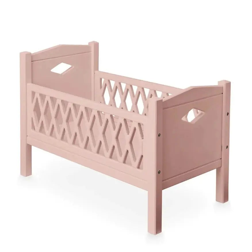 CAM CAM - Lit De Poupée en Bois Harlequin - Rose