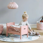 CAM CAM - Lit De Poupée en Bois Harlequin - Rose