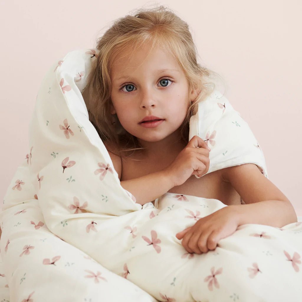 CAM CAM - Parure De Lit - Gots Windflower Creme - Tailles Junior Et Adulte