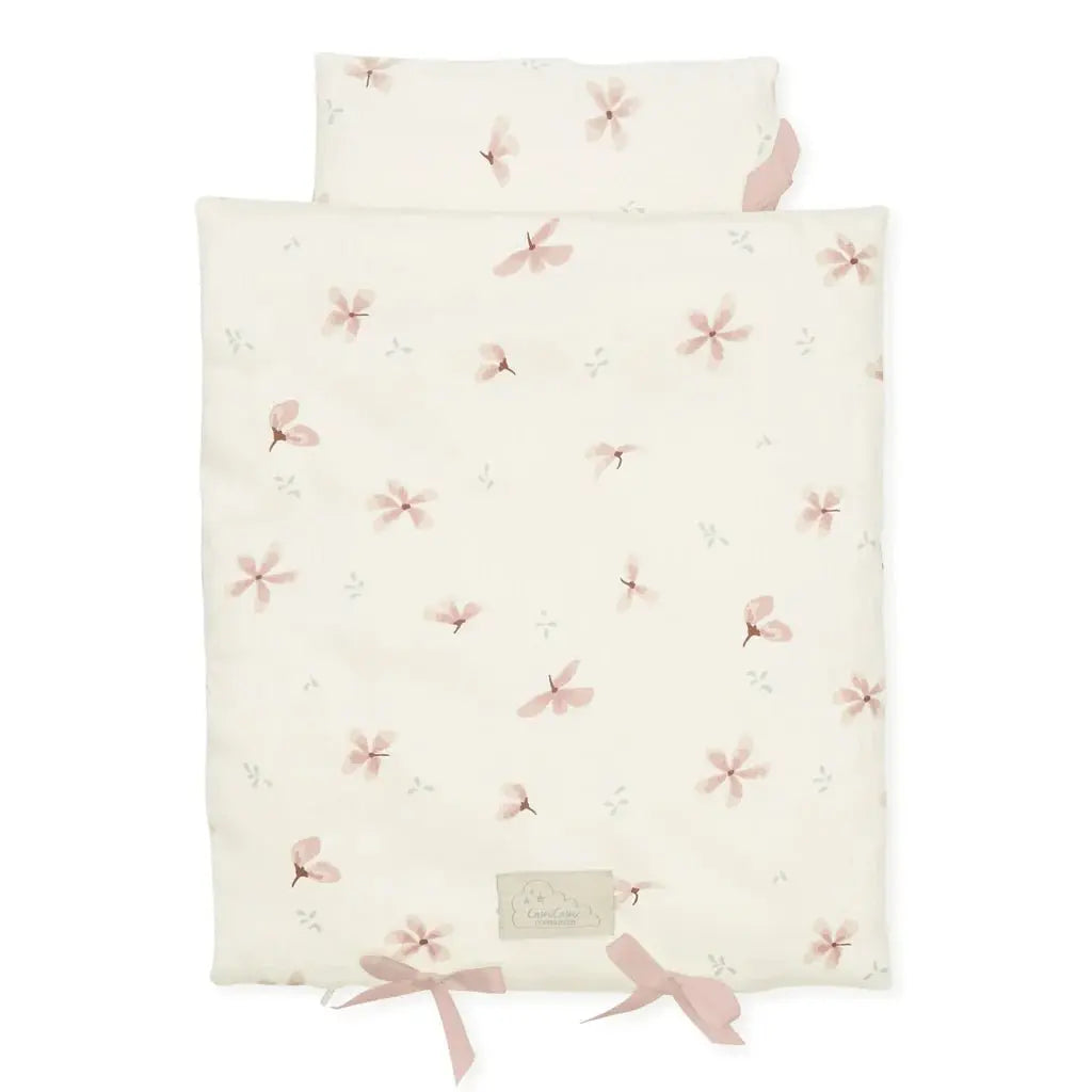 CAM CAM - Parure de Lit Pour Poupées - Gots Windflower Creme