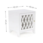 CAM CAM - Table De Chevet Harlequin - Fsc Mix - Blanc