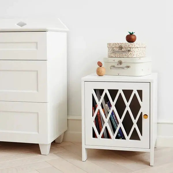 CAM CAM - Table De Chevet Harlequin - Fsc Mix - Blanc