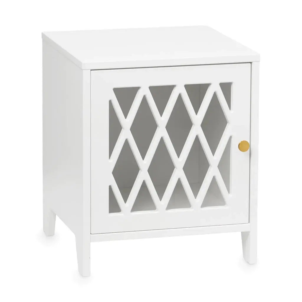 CAM CAM - Table De Chevet Harlequin - Fsc Mix - Blanc