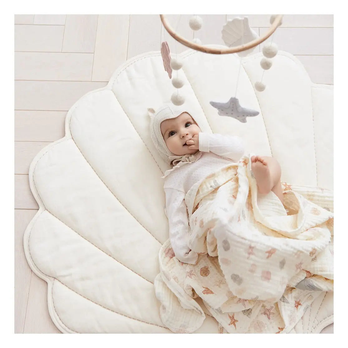 CAM CAM - Tapis De Jeu Coquillage - Blanc Cassé