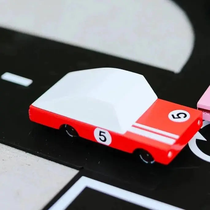 CANDYLAB - Candycar Red Racer Voiture en Bois Rouge
