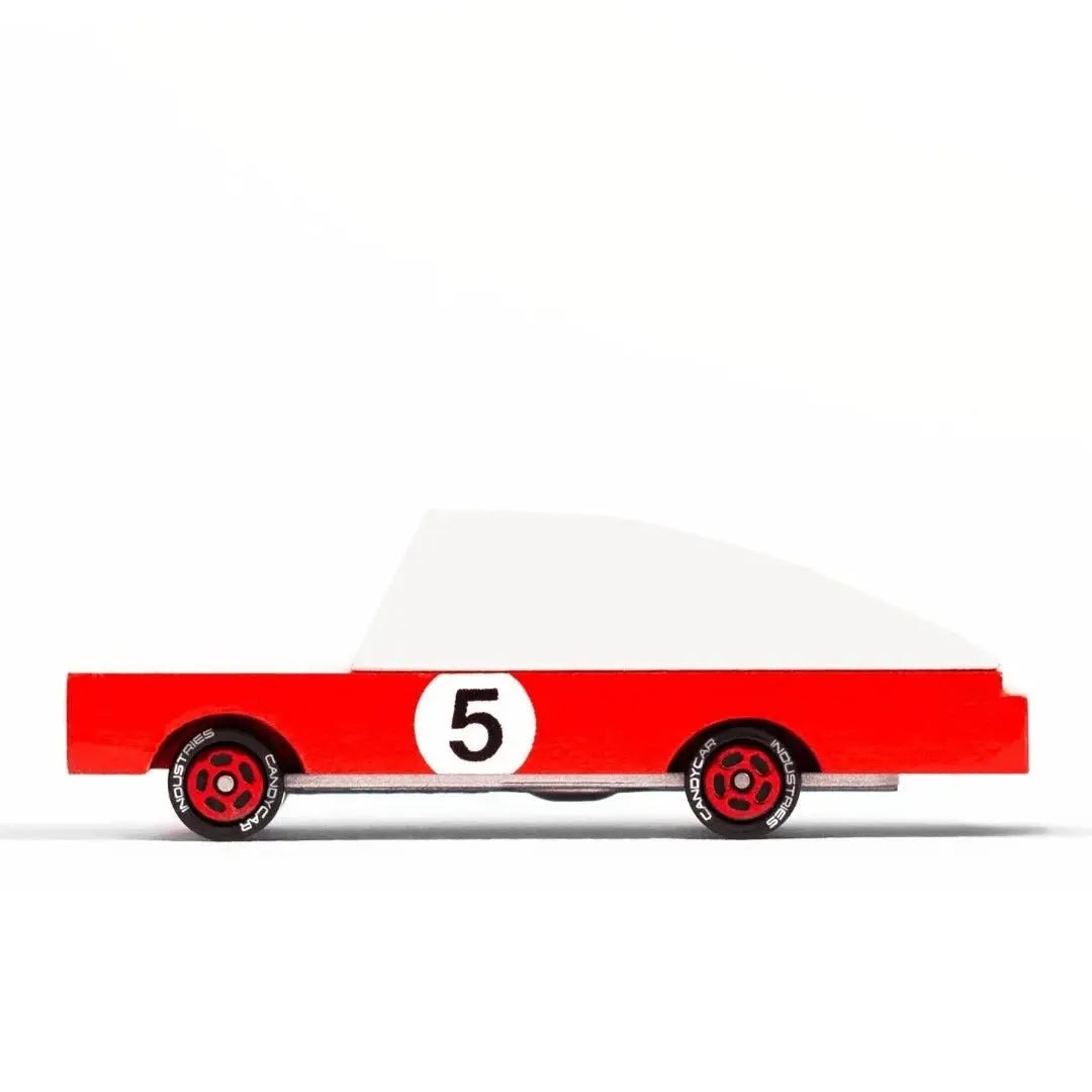 CANDYLAB - Candycar Red Racer Voiture en Bois Rouge