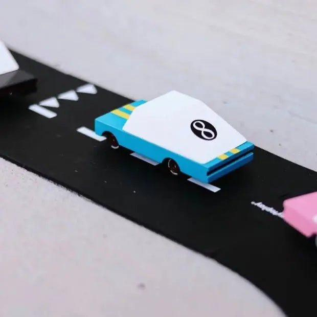 CANDYLAB - Voiture Blue Racer en Bois Bleu