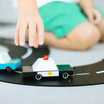 CANDYLAB - Voiture en Bois Police Noir