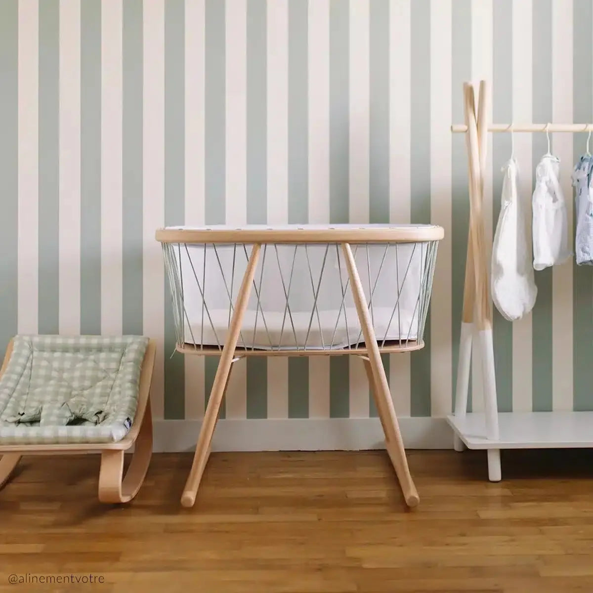 CHARLIE CRANE - Berceau Kumi / Cocon Mesh / Lacets Lichen / Matelas Mousse