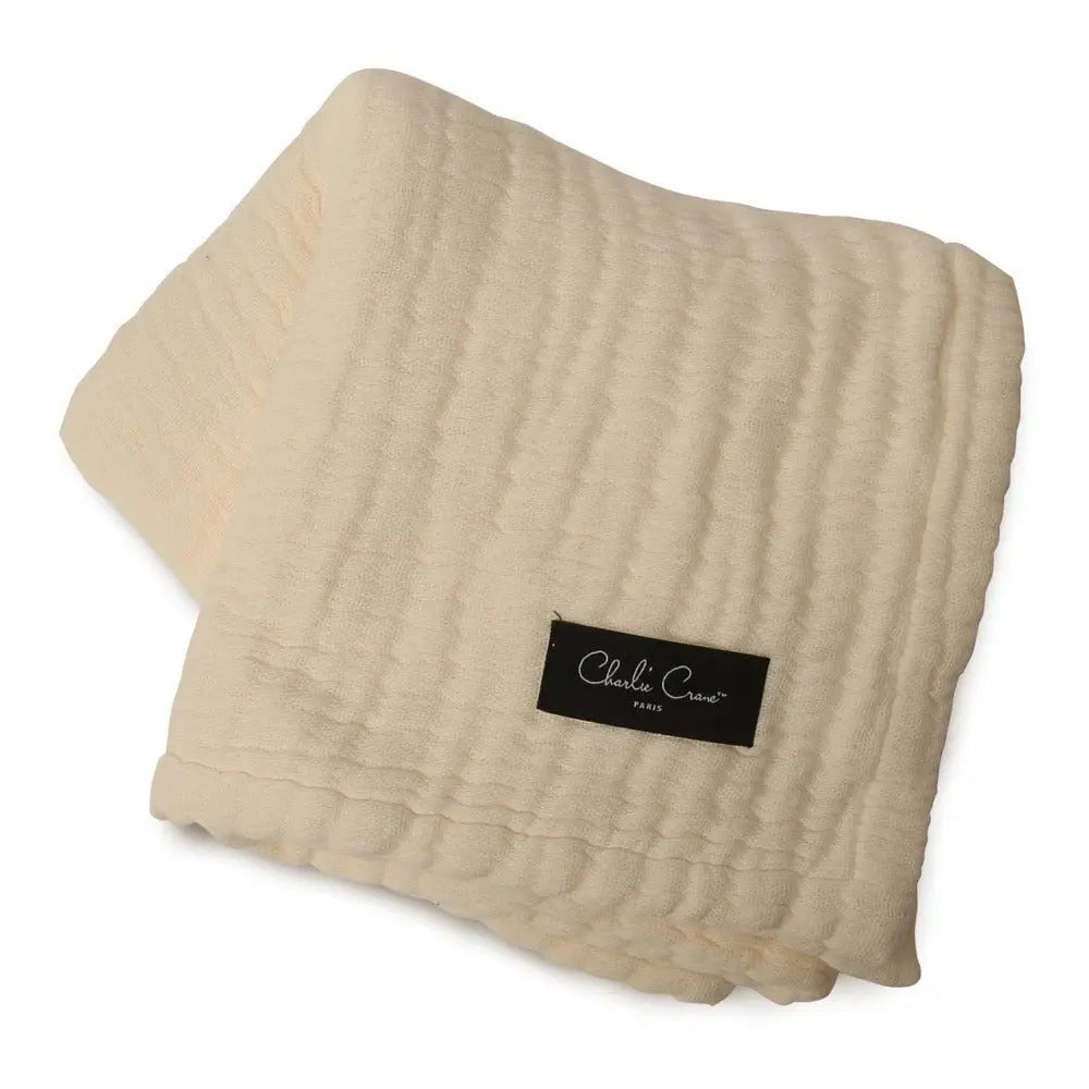 CHARLIE CRANE - Couverture de Naissance DOLI Milk en Gaze de Coton