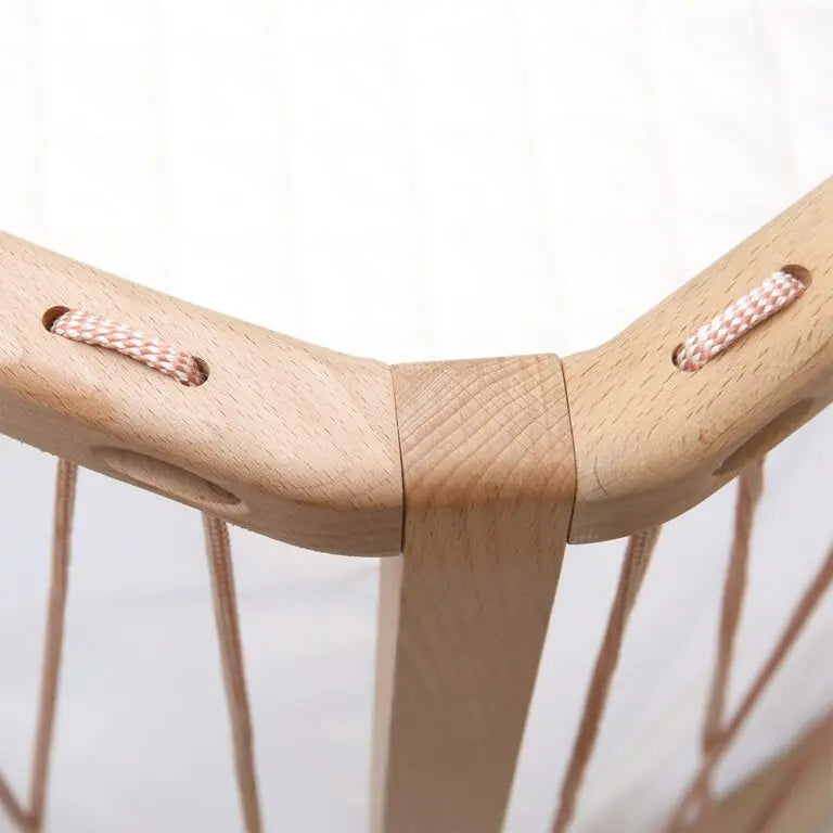 CHARLIE CRANE - Lit KIMI 120 Avec Matelas Coco Naturel + Surmatelas + Lacets Bois De Rose