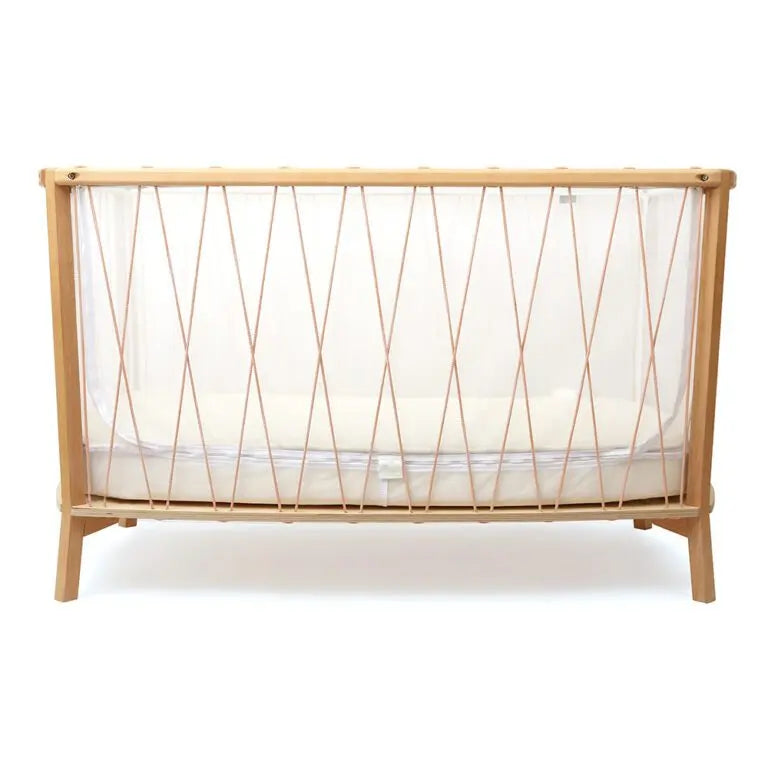CHARLIE CRANE - Lit KIMI 120 Avec Matelas Coco Naturel + Surmatelas + Lacets Bois De Rose